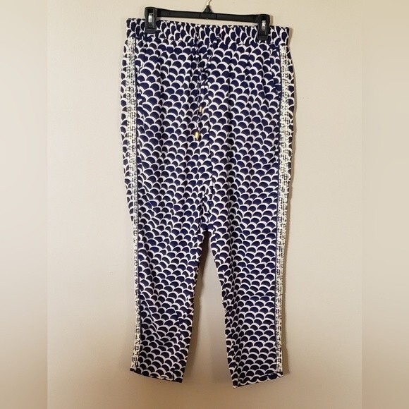 Anthropologie Women's Blue Jogger Pant with Beading Size Small - Picture 2 of 13